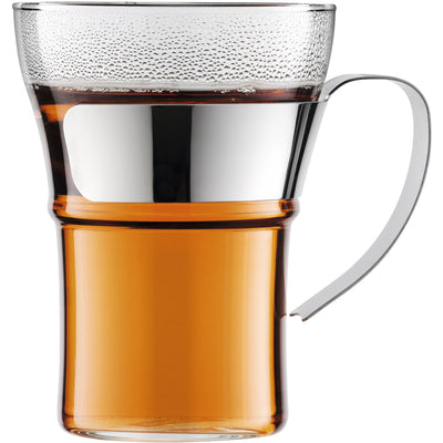 Bodum ASSAM Kaffeglas med krom hank, 2 stk. - 0,35 l - Kitchen One - Køb online på udsalg og tilbud lige nu - Hurtig levering til billige priser via Go with Gozomo