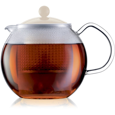 Bodum ASSAM Tekande m. glashåndtag, 1,0 l - hvid - Kitchen One - Køb online på udsalg og tilbud lige nu - Hurtig levering til billige priser via Go with Gozomo