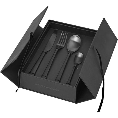 Broste Copenhagen Hune Titanium Mat Black, bestiksæt m. 16 dele - Kitchen One - Køb online på udsalg og tilbud lige nu - Hurtig levering til billige priser via Go with Gozomo