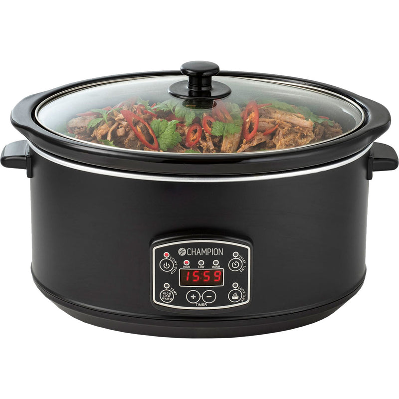 Champion Slowcooker, 6,5 liter sort - Kitchen One - Køb online på udsalg og tilbud lige nu - Hurtig levering til billige priser via Go with Gozomo