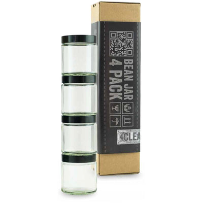 Comandante 4-pak Bean Jar inkl. låg, klar glas - Kitchen One - Køb online på udsalg og tilbud lige nu - Hurtig levering til billige priser via Go with Gozomo