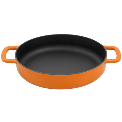 Combekk Støbejernsstegepande med 2 håndtag, orange, 24 cm. - Kitchen One - Køb online på udsalg og tilbud lige nu - Hurtig levering til billige priser via Go with Gozomo