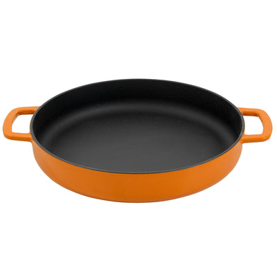 Combekk Støbejernsstegepande med 2 håndtag, orange, 28 cm. - Kitchen One - Køb online på udsalg og tilbud lige nu - Hurtig levering til billige priser via Go with Gozomo
