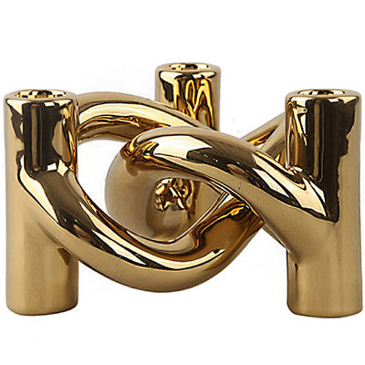 Cooee Design Lykke Three lysestage, guld - Kitchen One - Køb online på udsalg og tilbud lige nu - Hurtig levering til billige priser via Go with Gozomo