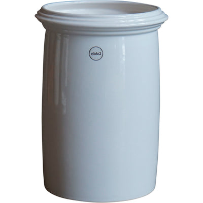 DBKD Kruset krukke, large, shiny white - Kitchen One - Køb online på udsalg og tilbud lige nu - Hurtig levering til billige priser via Go with Gozomo