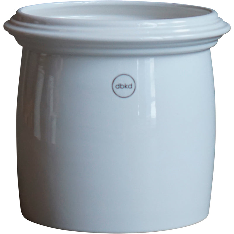 DBKD Kruset krukke, small, shiny white - Kitchen One - Køb online på udsalg og tilbud lige nu - Hurtig levering til billige priser via Go with Gozomo