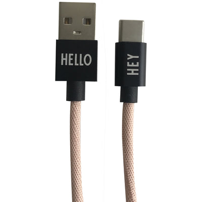 Design Letters USB-C kabel, Nude - Kitchen One - Køb online på udsalg og tilbud lige nu - Hurtig levering til billige priser via Go with Gozomo