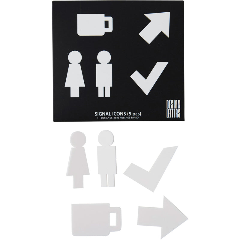 Design Letters Organise with icons Signal, hvid - Kitchen One - Køb online på udsalg og tilbud lige nu - Hurtig levering til billige priser via Go with Gozomo