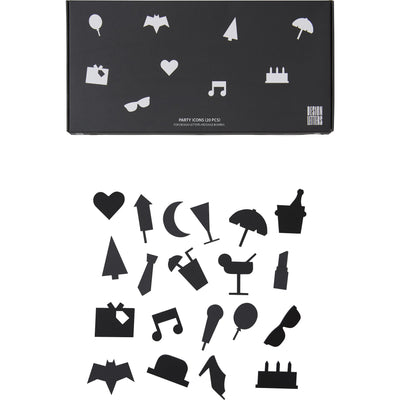 Design Letters Party ikoner til Message Boards, Sort - Kitchen One - Køb online på udsalg og tilbud lige nu - Hurtig levering til billige priser via Go with Gozomo