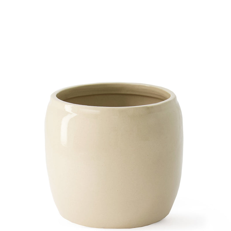 Ernst Glaseret keramik krukke beige 21 cm. - Kitchen One - Køb online på udsalg og tilbud lige nu - Hurtig levering til billige priser via Go with Gozomo