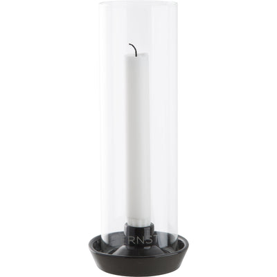 Ernst Lysestage med glas, mørkegrå - Kitchen One - Køb online på udsalg og tilbud lige nu - Hurtig levering til billige priser via Go with Gozomo