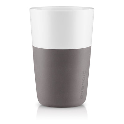 Eva Solo Cafe Latte krus, 2 stk. Elephant Grey - Kitchen One - Køb online på udsalg og tilbud lige nu - Hurtig levering til billige priser via Go with Gozomo