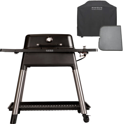 Everdure Force gasgrill + grillbetræk & grillplade, mat sort - Kitchen One - Køb online på udsalg og tilbud lige nu - Hurtig levering til billige priser via Go with Gozomo