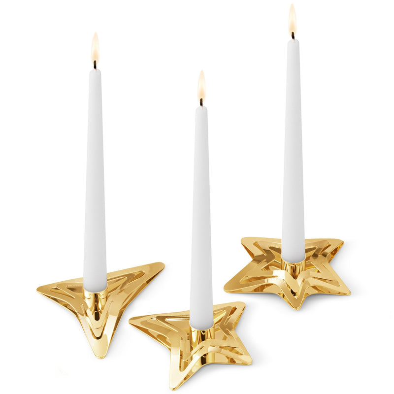 Georg Jensen 2021 stjerne lysestager 3 stk. - Kitchen One - Køb online på udsalg og tilbud lige nu - Hurtig levering til billige priser via Go with Gozomo