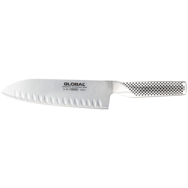 Global G-80 Santoku-kniv - Kitchen One - Køb online på udsalg og tilbud lige nu - Hurtig levering til billige priser via Go with Gozomo