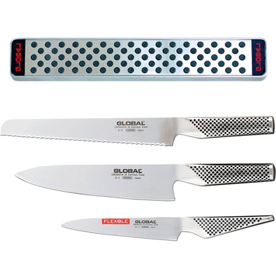 Global Knivsæt med liste - Kitchen One - Køb online på udsalg og tilbud lige nu - Hurtig levering til billige priser via Go with Gozomo