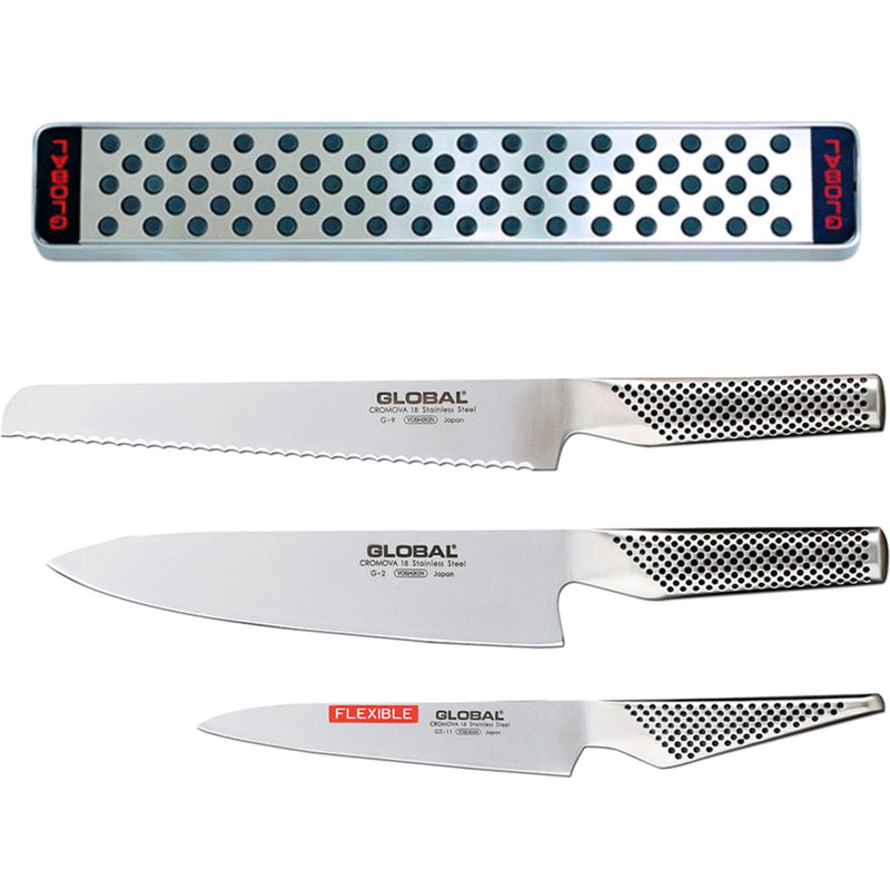 Global Knivsæt med liste - Kitchen One - Køb online på udsalg og tilbud lige nu - Hurtig levering til billige priser via Go with Gozomo