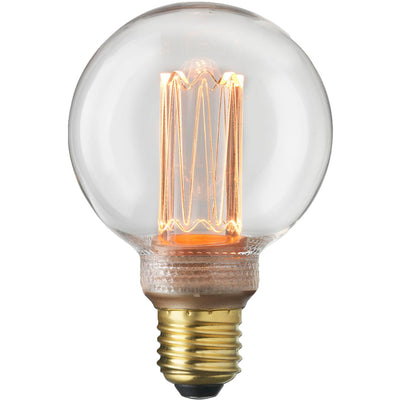 Globen Lighting Lyskilde E27 Laser LED Filament Globe 80 mm 3,5W, klar - Kitchen One - Køb online på udsalg og tilbud lige nu - Hurtig levering til billige priser via Go with Gozomo