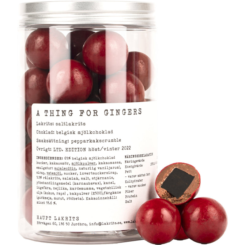 Haupt Lakrits A Thing For Gingers, 250 g - Kitchen One - Køb online på udsalg og tilbud lige nu - Hurtig levering til billige priser via Go with Gozomo