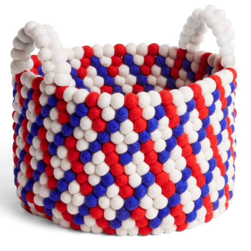 HAY Bead opbevaringskurv med håndtag, red basket weave - Kitchen One - Køb online på udsalg og tilbud lige nu - Hurtig levering til billige priser via Go with Gozomo