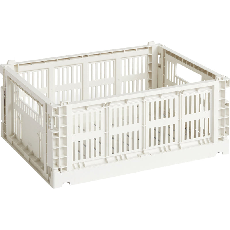 HAY Colour Crate opbevaringskasse, medium, off white - Kitchen One - Køb online på udsalg og tilbud lige nu - Hurtig levering til billige priser via Go with Gozomo
