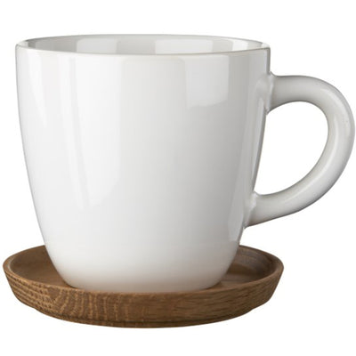 Höganäs Keramik Kaffekop 33 cl. inkl. træ underkop - Kitchen One - Køb online på udsalg og tilbud lige nu - Hurtig levering til billige priser via Go with Gozomo