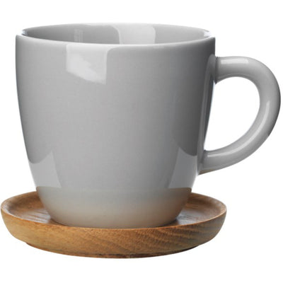 Höganäs Keramik Kaffekop 33 cl. inkl. træ underkop - Kitchen One - Køb online på udsalg og tilbud lige nu - Hurtig levering til billige priser via Go with Gozomo