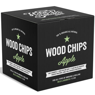 Holy Smoke BBQ Smoke Wood Chips, 1,5 kg, æble - Kitchen One - Køb online på udsalg og tilbud lige nu - Hurtig levering til billige priser via Go with Gozomo