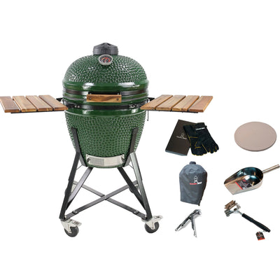 Kamado Sumo Midi kulgrill m. tilbehørspakke, grøn - Kitchen One - Køb online på udsalg og tilbud lige nu - Hurtig levering til billige priser via Go with Gozomo