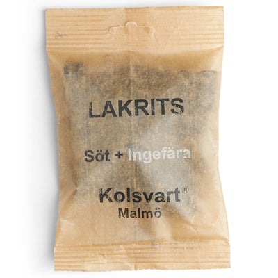 Kolsvart Sød + ingefær-lakrids, 120 g - Kitchen One - Køb online på udsalg og tilbud lige nu - Hurtig levering til billige priser via Go with Gozomo