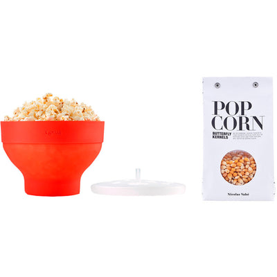 Lékué Popcorn Maker rød + popcorn - Kitchen One - Køb online på udsalg og tilbud lige nu - Hurtig levering til billige priser via Go with Gozomo