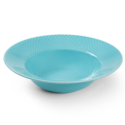 Lyngby Porcelæn Rhombe Color dyb tallerken, 24,5 cm, turkis - Kitchen One - Køb online på udsalg og tilbud lige nu - Hurtig levering til billige priser via Go with Gozomo