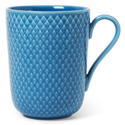 Lyngby Porcelæn Rhombe Color krus med hank 33 cl, blå - Kitchen One - Køb online på udsalg og tilbud lige nu - Hurtig levering til billige priser via Go with Gozomo