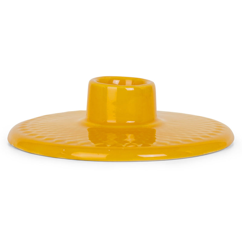 Lyngby Porcelæn Rhombe Color lysestage, gul - Kitchen One - Køb online på udsalg og tilbud lige nu - Hurtig levering til billige priser via Go with Gozomo