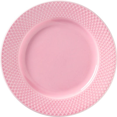 Lyngby Porcelæn Rhombe frokosttallerken 21 cm Rosa - Kitchen One - Køb online på udsalg og tilbud lige nu - Hurtig levering til billige priser via Go with Gozomo