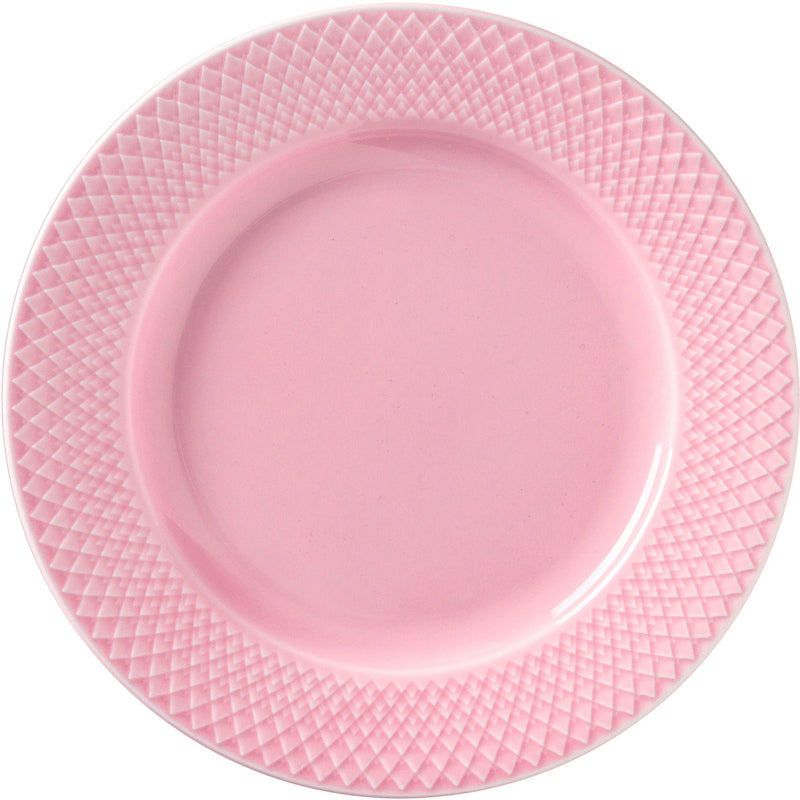 Lyngby Porcelæn Rhombe frokosttallerken 21 cm Rosa - Kitchen One - Køb online på udsalg og tilbud lige nu - Hurtig levering til billige priser via Go with Gozomo