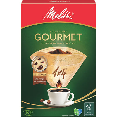 Melitta 1x4/80 Gourmet Kaffefiltre - Kitchen One - Køb online på udsalg og tilbud lige nu - Hurtig levering til billige priser via Go with Gozomo