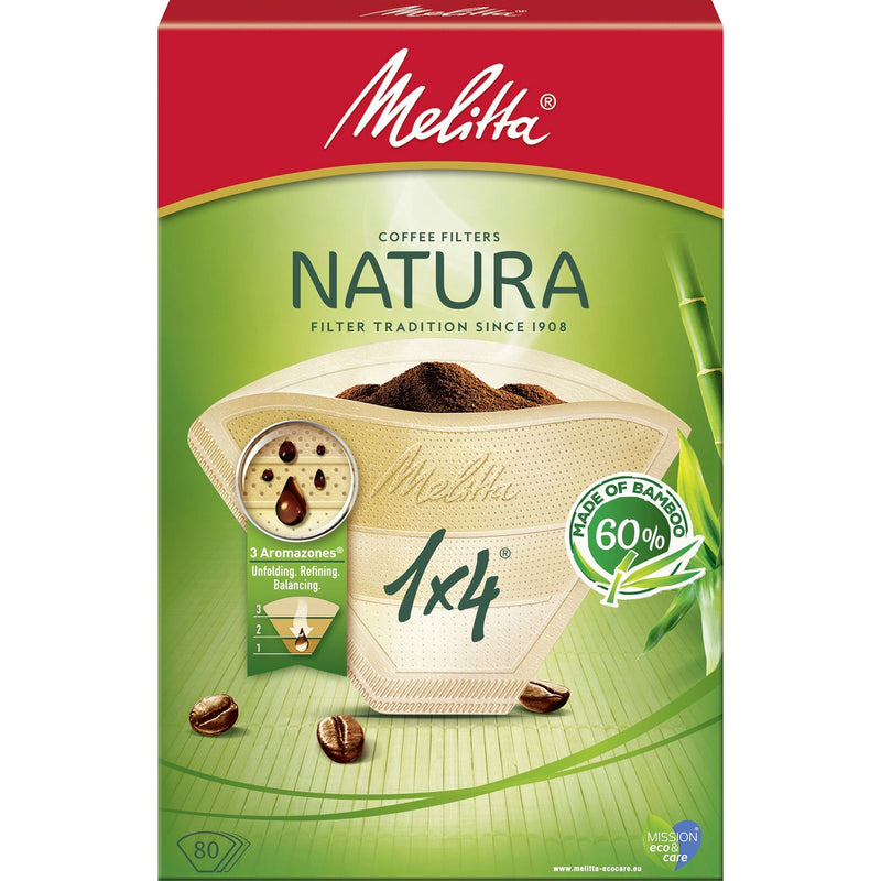 Melitta 1x4/80 Natura Kaffefiltre - Kitchen One - Køb online på udsalg og tilbud lige nu - Hurtig levering til billige priser via Go with Gozomo