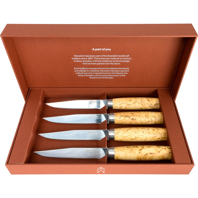 Morakniv Masur Steakkniv 4 stk. - Kitchen One - Køb online på udsalg og tilbud lige nu - Hurtig levering til billige priser via Go with Gozomo