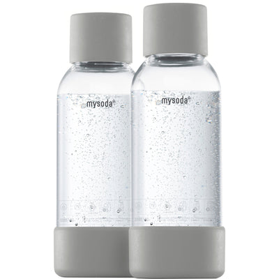 MySoda Vandflaske 0,5 liter 2 stk. Grå - Kitchen One - Køb online på udsalg og tilbud lige nu - Hurtig levering til billige priser via Go with Gozomo