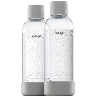 MySoda Vandflaske 1 liter 2 stk. Grå - Kitchen One - Køb online på udsalg og tilbud lige nu - Hurtig levering til billige priser via Go with Gozomo