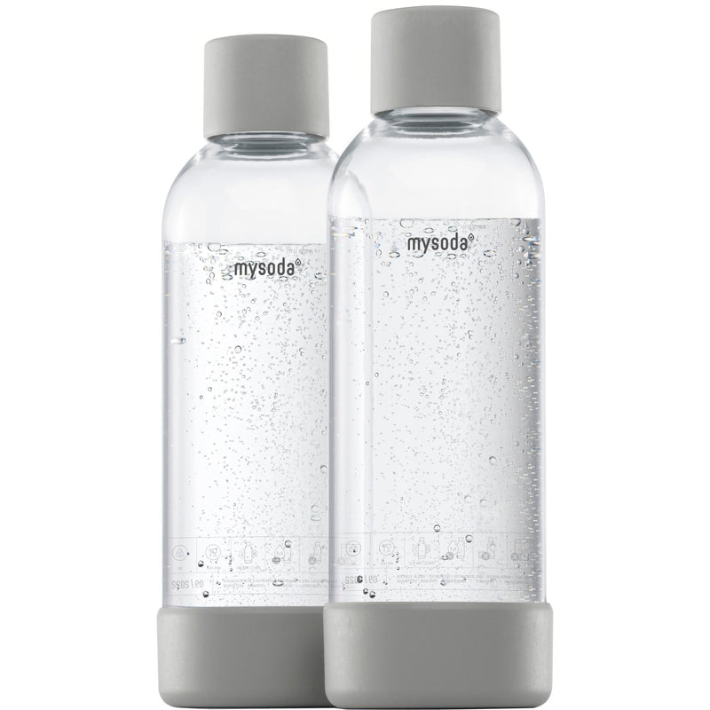 MySoda Vandflaske 1 liter 2 stk. Grå - Kitchen One - Køb online på udsalg og tilbud lige nu - Hurtig levering til billige priser via Go with Gozomo