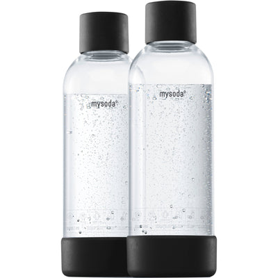 MySoda Vandflaske 1 liter 2 stk. Sort - Kitchen One - Køb online på udsalg og tilbud lige nu - Hurtig levering til billige priser via Go with Gozomo