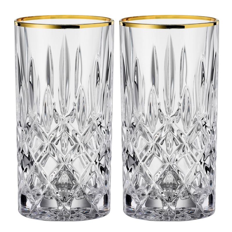 Nachtmann Noblesse longdrinkglas, 37,5 cl, gold, 2 stk. - Kitchen One - Køb online på udsalg og tilbud lige nu - Hurtig levering til billige priser via Go with Gozomo