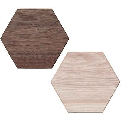 Ola Särén Design HEXA knivophæng, hvidpigmenteret ask/valnød, 3 styk - Kitchen One - Køb online på udsalg og tilbud lige nu - Hurtig levering til billige priser via Go with Gozomo