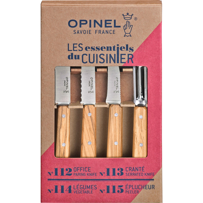 Opinel Boxes essentiel knivsæt, oliventræ - Kitchen One - Køb online på udsalg og tilbud lige nu - Hurtig levering til billige priser via Go with Gozomo