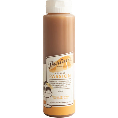 Pärlans Konfektyr Squeeze karamelsauce, 250 ml, passionsfrugt - Kitchen One - Køb online på udsalg og tilbud lige nu - Hurtig levering til billige priser via Go with Gozomo