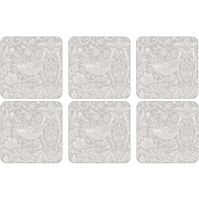 Pimpernel Pure Strawberry Thief Glasunderlag 6 stk. - Kitchen One - Køb online på udsalg og tilbud lige nu - Hurtig levering til billige priser via Go with Gozomo