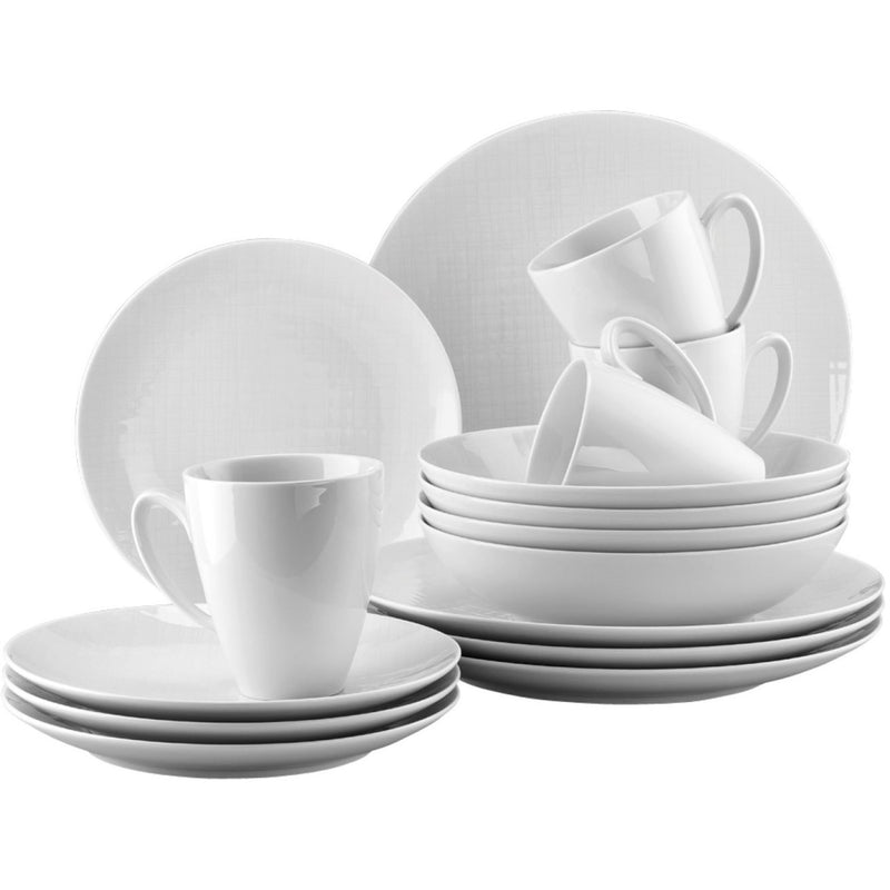 Rosenthal Mesh Tallerkensæt 16 dele - Kitchen One - Køb online på udsalg og tilbud lige nu - Hurtig levering til billige priser via Go with Gozomo