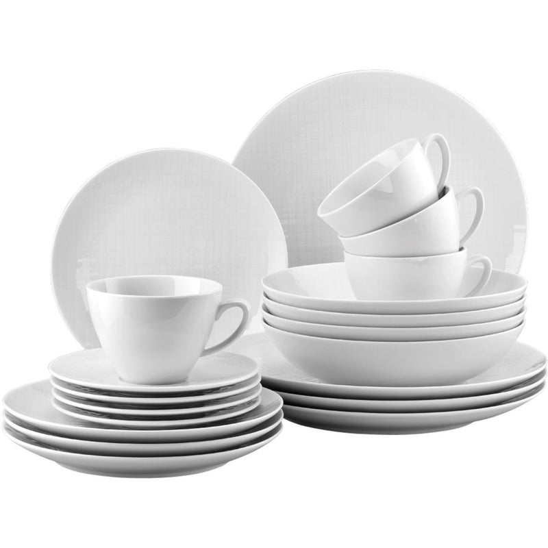 Rosenthal Mesh Tallerkensæt hvid 20 dele - Kitchen One - Køb online på udsalg og tilbud lige nu - Hurtig levering til billige priser via Go with Gozomo